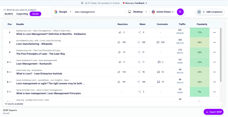 Backlink analysis