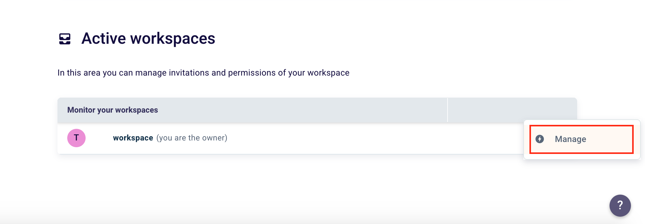 Manage SEO Workspace